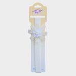Turbante 1.5 cm. lazo rayas con flor