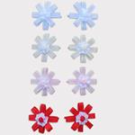 Ranita clip lazo rayas con flor 