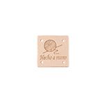 Etiqueta coser 2.5 x 2.5 cm. - Hecho a mano