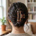 Pinza Rectangular Carey para el Cabello - Varios Tonos