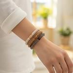 Pack 3 Coleteros Trenzados Elásticos en Marron