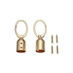 Terminal de cordón zamac con anilla 14.5 x 56 mm