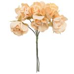 Flor papel 3 cm. 6 pcs/ramo