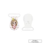 Pinza forma plástico chupetero - Niña Princesa