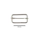 Mosqueton metal 4 cm. - Niquel Plata