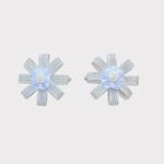 Ranita clip lazo rayas con flor 