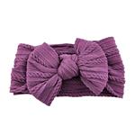 Turbante bebé de nylon con lazo 9x14 cm  Cinta elástica texturizada