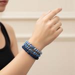 Pack 3 Coleteros Trenzados Elásticos en Tonos Azules