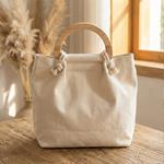 Juego de 2 Asas de Madera para Creación de Bolsos