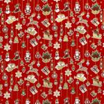 Tela algodón navidad - Rojo