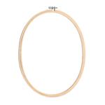 Bastidor aro ovalado bamboo bordar 15.3 x 20 cm