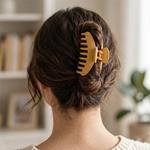 Pinza de Pelo Glossy Media Luna - Sujeción Firme y Elegante