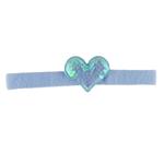 Turbante 1.5 cm. corazón lentejuela | TU0164