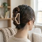 Pinza Rectangular Marrón para el Cabello - Surtido