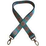 Asa bolso cinta estampada - Mandala Turquesa