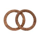 Asas de Mano Redondas con Relieve para Bolsos DIY y Macramé