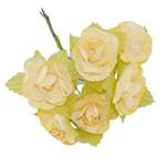 Flor papel 3 cm. 6 pcs/ramo 