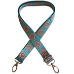 Asa bolso cinta estampada - Mandala Turquesa