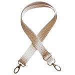 Asa bolso cinta estampada - Corazón Beige