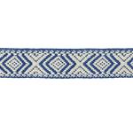 Cinta espiga étnica algodón 3 cm. - Tejano-Blanco