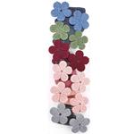 Rana clip 5 cm. flor ganchillo - 12 unid.