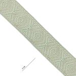 Cinta espiga étnica alg. 4 cm. - Menta+Beige