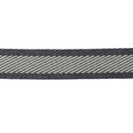 Cinta espiga rayas algodón 3 cm. - Gris