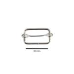 Mosqueton metal 4 cm. - Niquel Plata