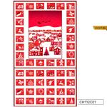 Tela digital DELANTAL - Nv - 23 - Rojo - B-FM - 1 metro   