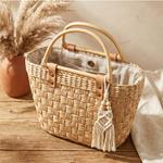 Juego de Asas de Madera y Bambú para Bolso - 2 Tonos