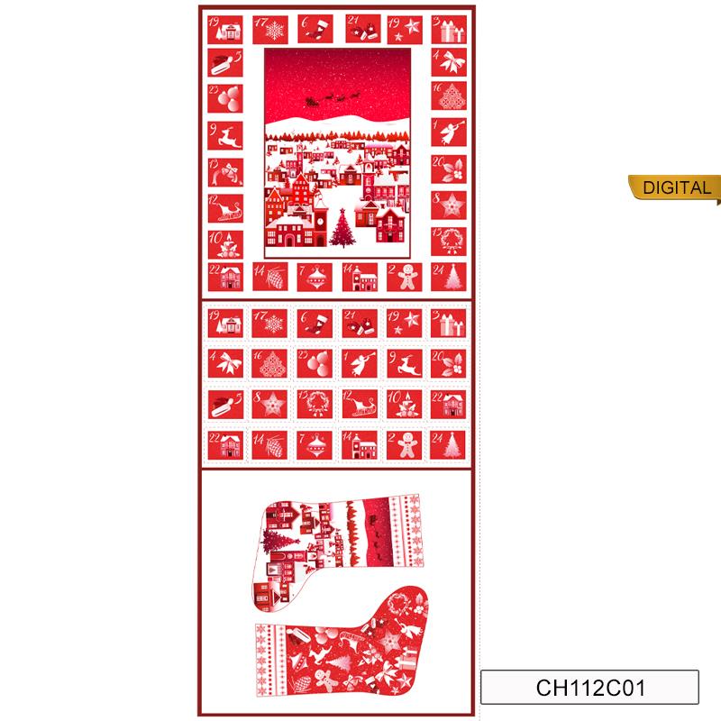 Tela digital DELANTAL - Nv - 23 - Rojo - B-FM - 1 metro   