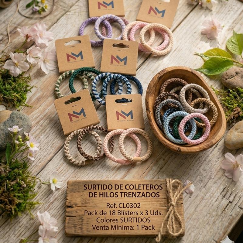 Pack 3 Coleteros Trenzados Elásticos hilos