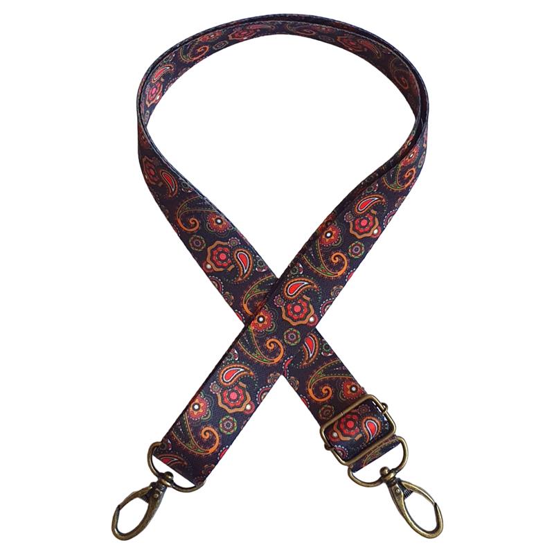Asa bolso cinta estampada - Mandala Negra