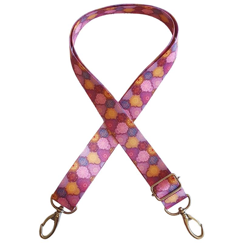 Asa bolso cinta estampada - Danza de colores 