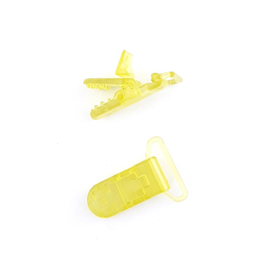 Pinza forma plástico chupetero - Amarillo