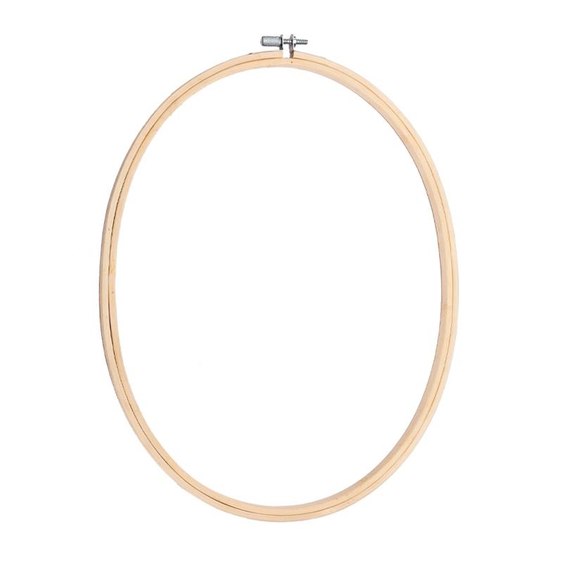 Bastidor aro ovalado bamboo bordar 20 X 25 cm.