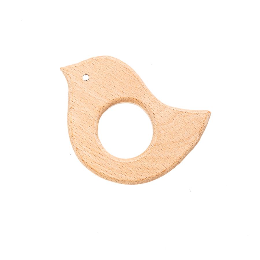 Forma madera natural pajaro- 5 unid.    