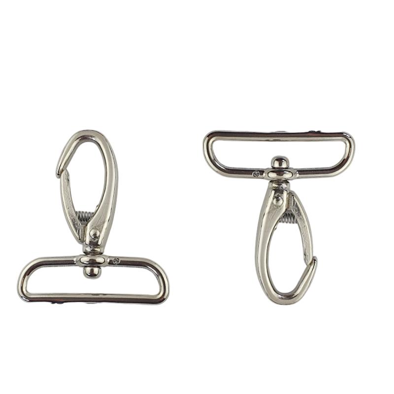 Mosqueton metal 4 cm. - Niquel Plata