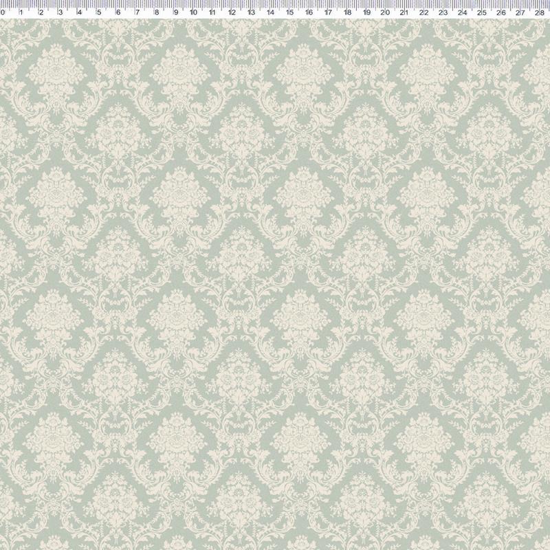 Tela algodón patchwork  SECRET GARDEN - Verde Menta - Millyta - 1 m.       