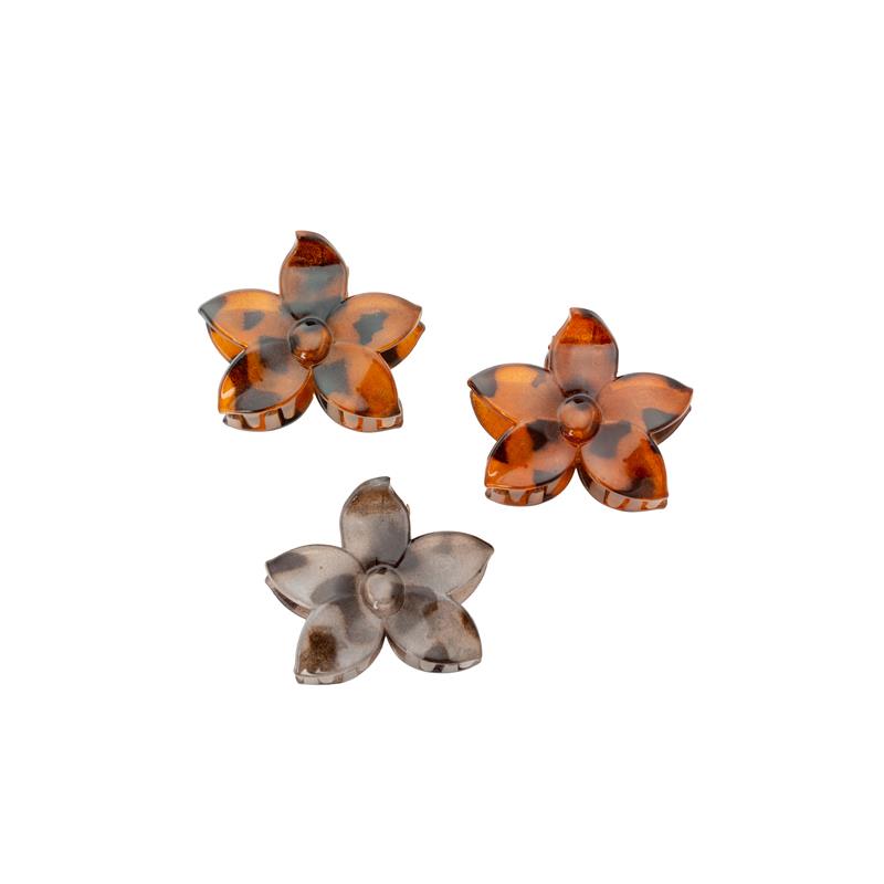 Pinzas para el Pelo Diseño Pétalo carey - Pack Surtido