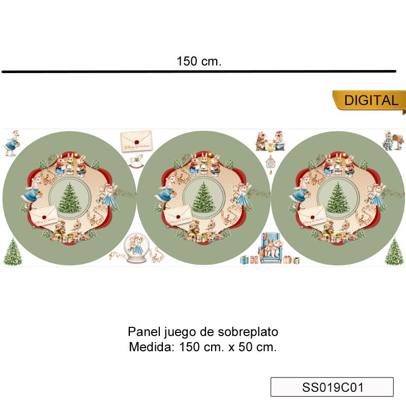 Tela digital Bajo Plato - Nv - 23 - Surtido - B-FM - 1 metro        