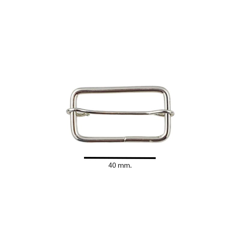Mosqueton metal 4 cm. - Niquel Plata