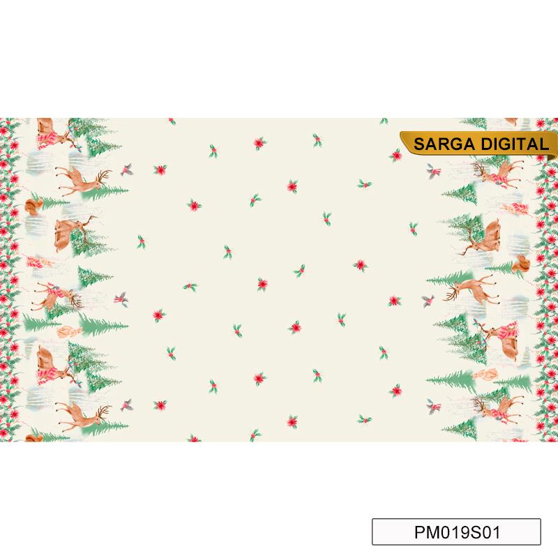 Tela Sarga digital MANTELES - Nv - 23 - Renos - B-FM - 1 metro