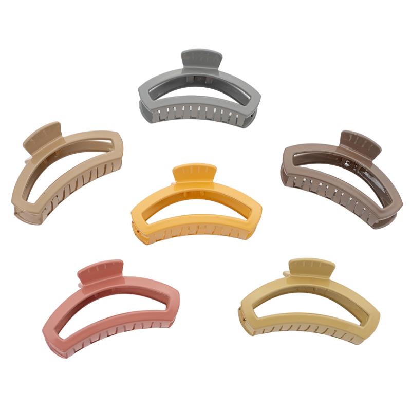 Set de 6 Pinzas de Pelo Grandes Mate - Estilo Geométrico