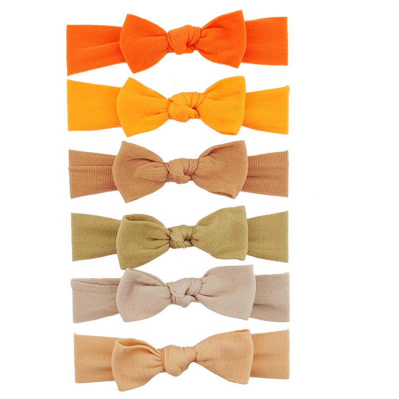 Turbante poliamida 3.5 con lazo tono marron-naranja -  6 unid