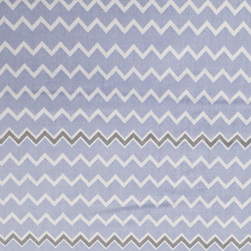 Tela algodón popelin estampado patchwork - Azul - 1 metro