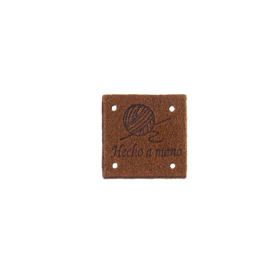 Etiqueta coser 2.5 x 2.5 cm. - Hecho a mano