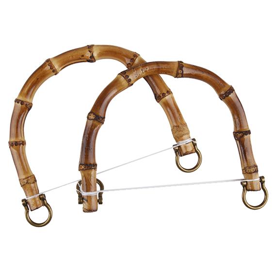 Asa bamboo 16 X 13 cm. exterior  - 1 par - Bronce