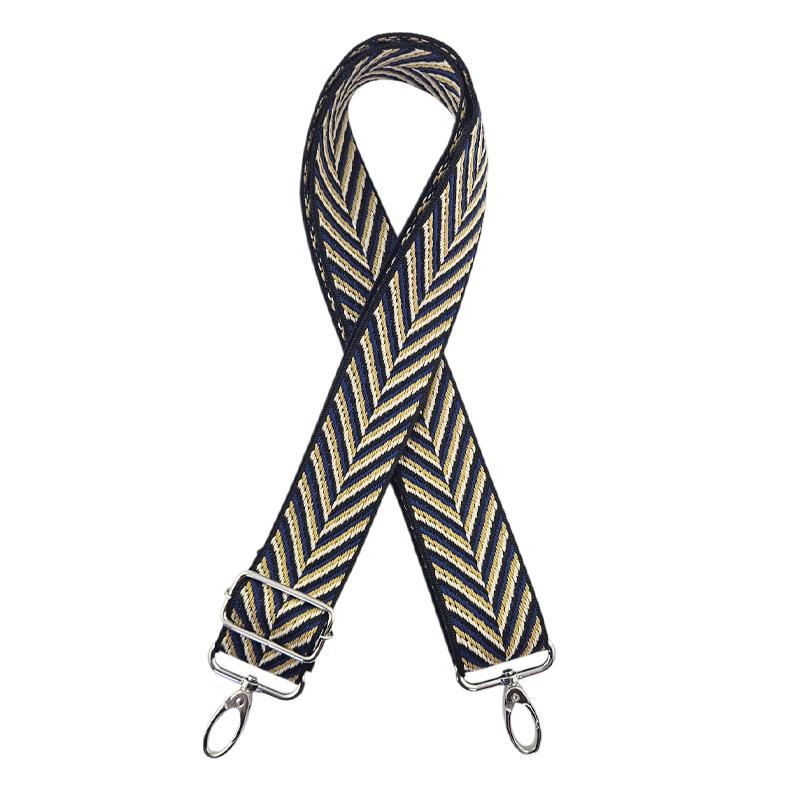 Asa bolso cinta estampada - Bloques azul