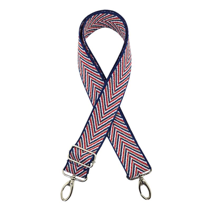 Asa bolso cinta estampada - Bloques azul